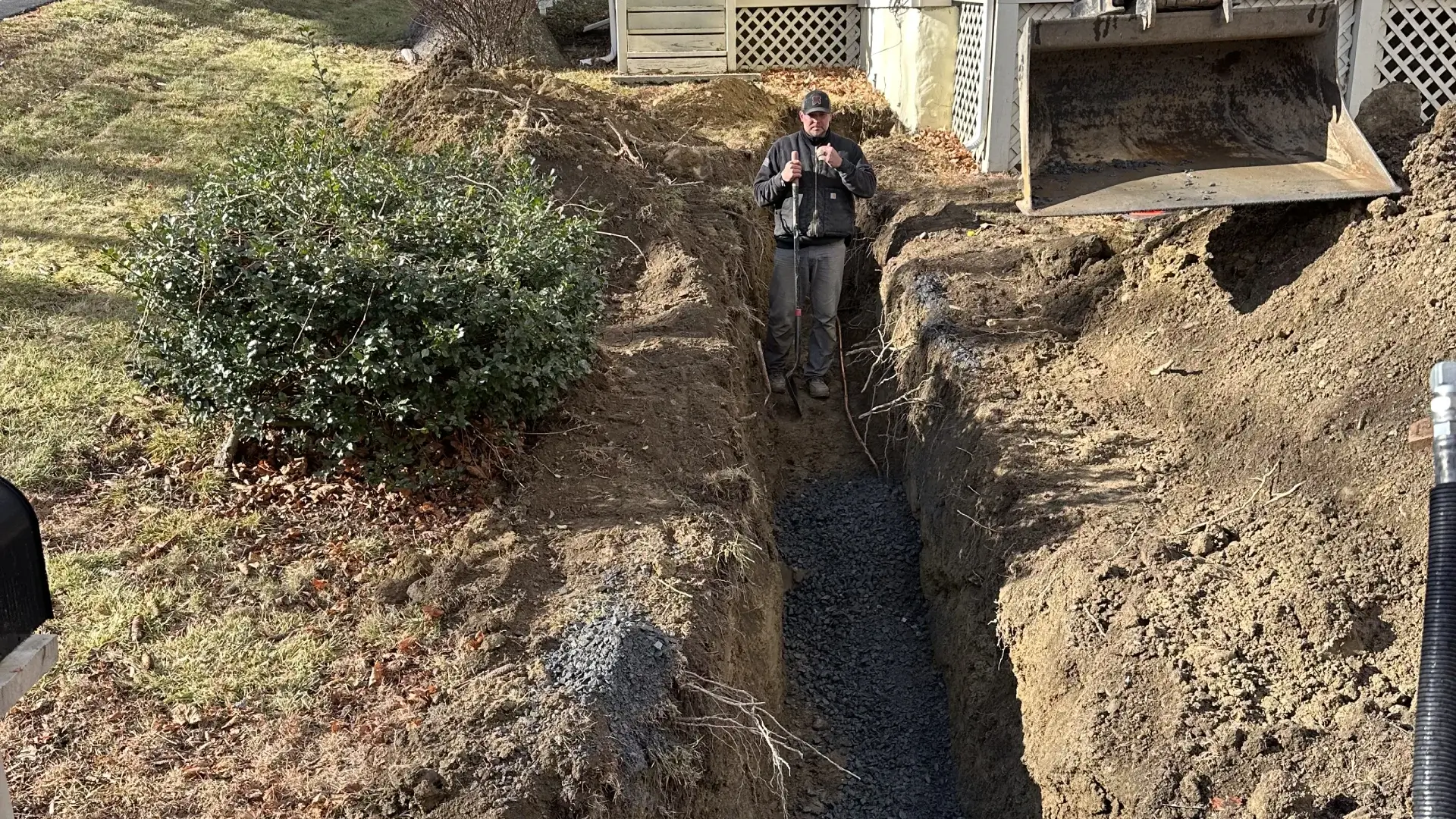 Water Main Installation Wallkill 6 Sewer excavation contractor digging trench for utility line
